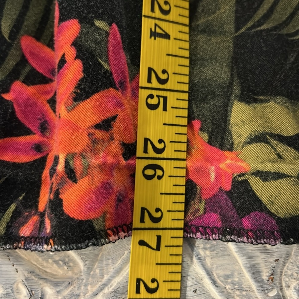Worthington Women’s Print Blazer with Tie Waist Size XXL Black Green Purple - Picture 12 of 14